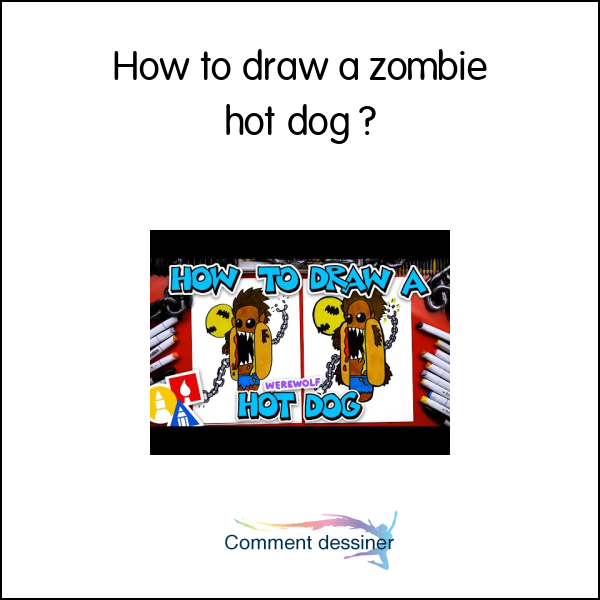 How to draw a zombie hot dog